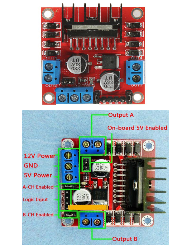 L298N Dual H Bridge DC Stepper Motor Driver Module Controller Board For Arduino